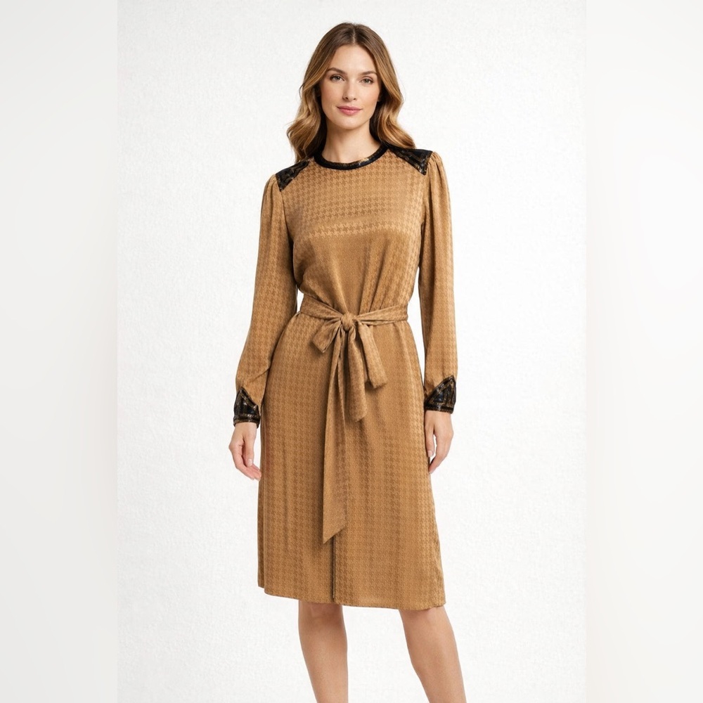 Francesca of Damon Vintage Houndstooth Dress – Size 10